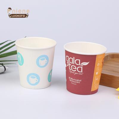 China Yogurt Dessert Coffee Paper Cup 6oz Disposable Paper Cup Single Wall Paper Cup for sale