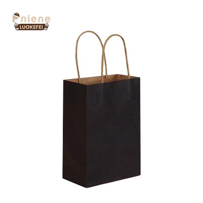 China Recyclable 100% biodegradable paper bags for supermarket plain carry paper sack paper bags with handles and logo for sale