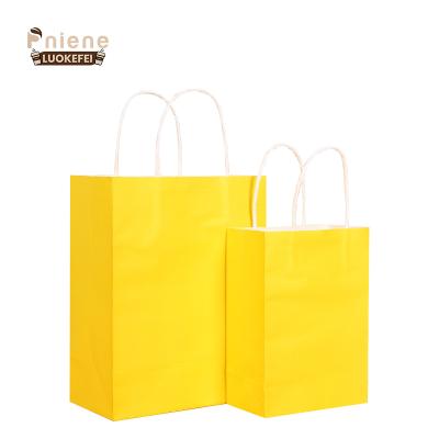 China Recyclable Paper Bags With Handles And Logo Resealable Paper Bags Biodegradable Paper Bags for sale