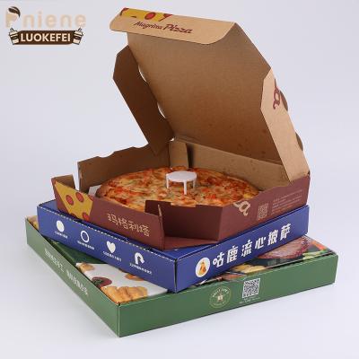 China Disposable Corrugated Paper Pizza Box Packing Corrugated Paper Factory OEM Pizza Box Supply High Quality for sale