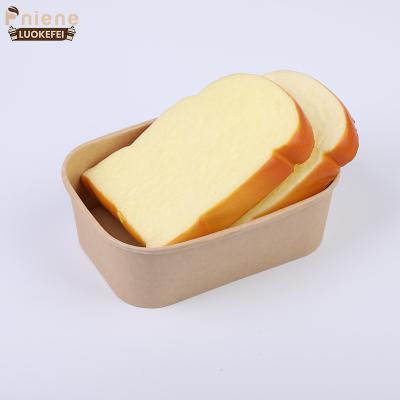 China Salad Disposable Fruit Paper Packing Box Wholesale Lunch Packing Takeout Paper Box for sale