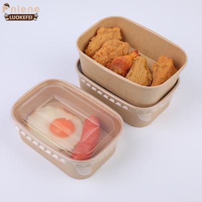 China Wholesale Biodegradable Disposable Paper Lunch Box New Product Kraft Paper Lunch Take Away Paper Lunch Box for sale