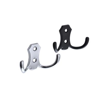 China Solid zinc alloy stocked hook, punched repair nails, wall fixing, clothes heavy metal load-bearing hooks for sale