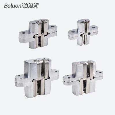 China Contemporary Chinese factory direct sales hidden to cross folding hinge stainless steel furniture hardware fitting glass hinge for sale