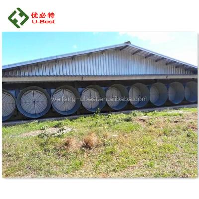 中国 Farms Steel Structure Broiler Farm House Design Automatic Controlled Prefab Chicken House 販売のため