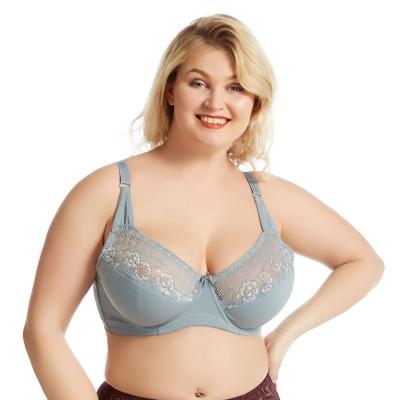 China BH Beha Big Plus Size Daily Comfortable Lace Daily Lift Underwire Straps Bra Sexy Bra QUICK DRY For Big Woman for sale