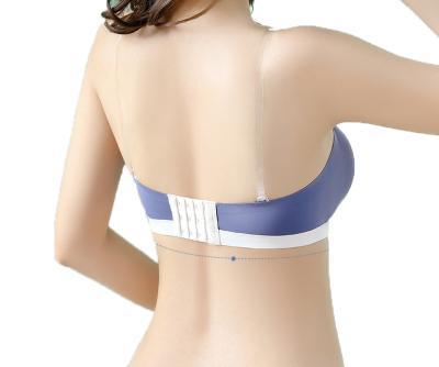 China QUICK DRY Button Up Front Closure Non-slip Breast Bonded Lift Sexy Women Push Up Strapless Bra for sale