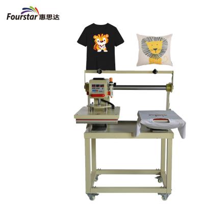 China Direct Selling 40x60cm Double Station Printable Textile Flat Product Maker Pneumatic Heat Press Machine for sale