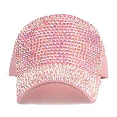 China Custom White Dobby Vone Sparkle Dutch Pink Pink White Hats Sparkle Print Color Party Bling Mesh Baseball Cowboy Cap Trucker Hats for sale