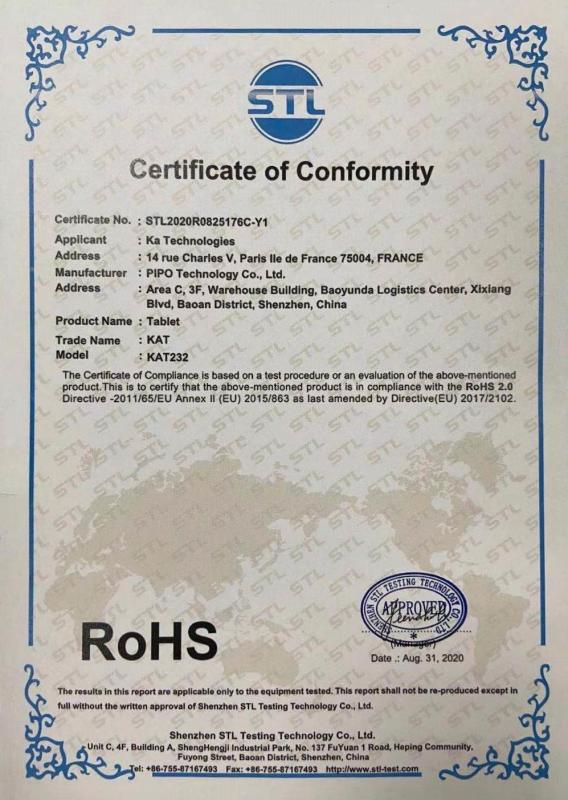 ROHS - Pipo Technology Co. Ltd.