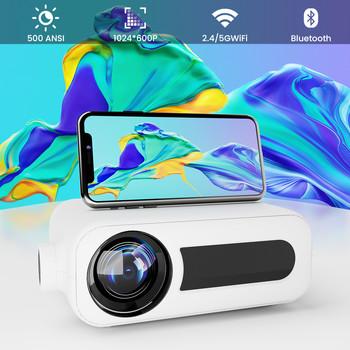 China 120 ANSI Draagbaar Mini Led Projector, Huisfilmprojector met 5G-Wi de Versie USB BT van FI Te koop