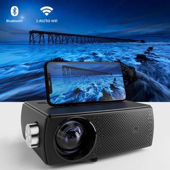 China 1080p Wifi draagbare Android-projector 220 ANSI-lumen voor thuis buiten Te koop