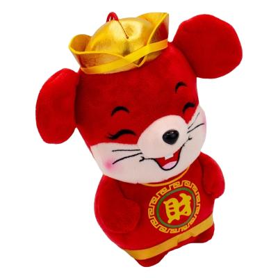 China 2021 Promotional Chinese Red Stuffed Plush Rat Stuffed Plush Toys Children Products Amazon Hot Sale for sale