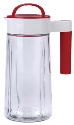 China Eco-friendly  1400ml handled  glass pitcher with different colors, for cold water/juicer,for home for sale