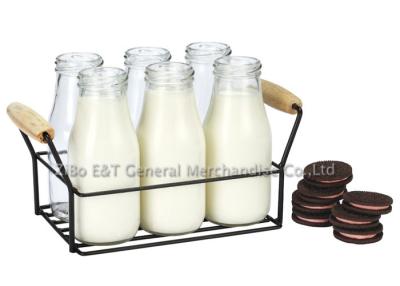 China 7 pieces milk bottle caddy for drinking 10oz with Customer logo print for sale