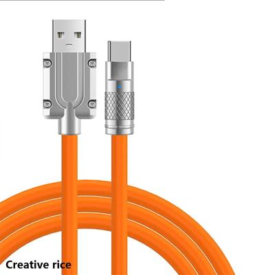 China MP3/MP4 Player USB Cable Type-C To IOS Lighting Super Fast Charging Liquid Silicone Charger Data Line 6A 120W For Iphone Xiaomi Huawei Samsung for sale