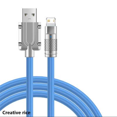 China Super Fast Charging Player 6A 120W Liquid Silicone USB Cable Type-C MP3/MP4 To IOS Lighting Charger Data Line For iPhone Xiaomi Huawei Samsung for sale