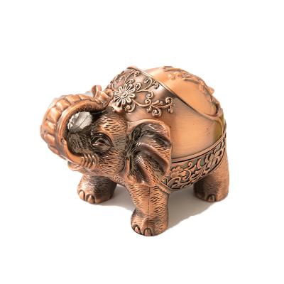 China Metal Customized Ashtray Retro Household Metal Smoking Ashtray Elephant Zinc Alloy Ashtray for sale