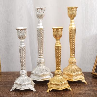 China European American Candle Holder Ornaments Metal Opens Home Accessories Single Head Candlestick for sale