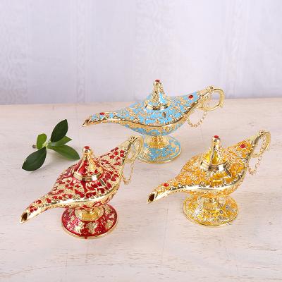 China India Customized 2021 New Metal Aladdin Lamp Statue Large Size Item For Home Decoration Gifts for sale