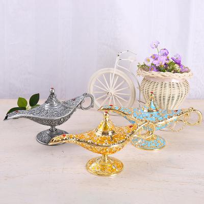 China India Aladdin God Lamp For Home Tin Alloy Metal Aladdin Lamp Decoration for sale