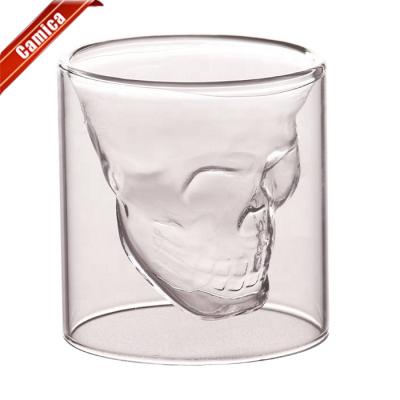 China Unique Shape Double Wall Glass Shot Glasses 75ml/150ml/200ml/250ml Double Wall for sale