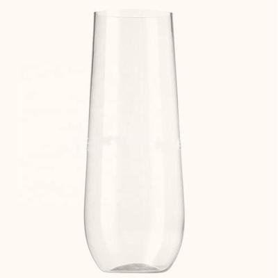 China 9oz Unbreakable Champagne Flute Stemless Shatterproof Plastic for sale