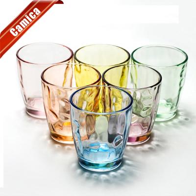 China Luxury Morden Set of 6 Color Water Glass Mug with Single Layer Glass for Home Use for sale