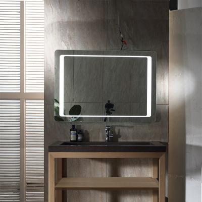 China TMA-1004 Vanity Light Table with Modern Led Makeup Light Makeup Mirror Square Led Vanity Mirror for Bathroom for sale