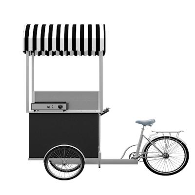 Chine Wooden Push Cart Commercial Food Vendor Restaurant Dessert Food Display Cart Thai Street Garden Shawarma Street Food Supply Cart with Oven à vendre