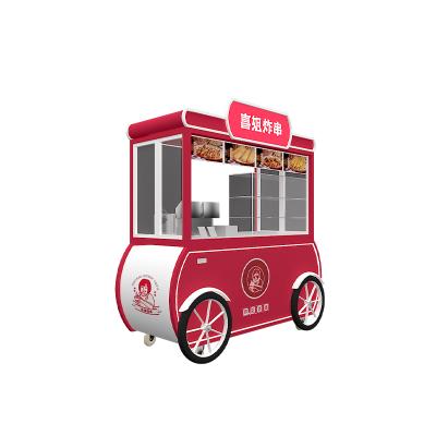 Chine Alibaba Halal Lovely Mobile Food Cart Kitchen Dumpling Ramen Tricycle Food Stake Cart Commercial Heating Noodle Chinese Snacks à vendre