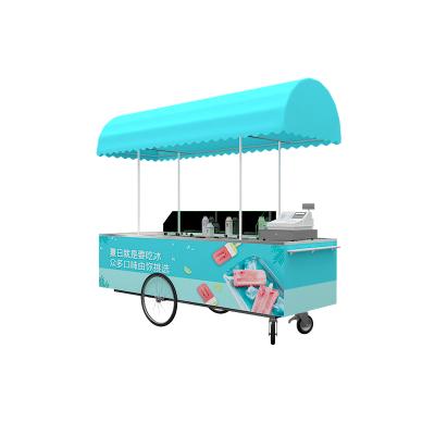 Κίνα Commercial Catering Push Carts Mobile Service Mobile Rent Food Cart 3 Wheels Food Lemonade Thai Delivery Freezer Ice Cart προς πώληση