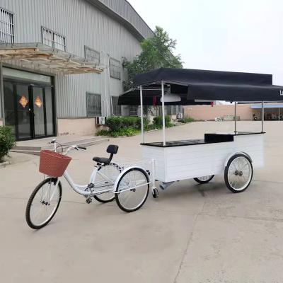 China Winery Coffee Shop Bike Trailer Tricycle Argo Coffee Bike Electric Carts Cargo Coffee Bike Smoothies Hot Dog Cart and Ice Cream Cart for sale