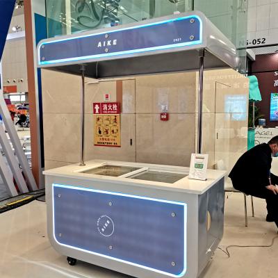 China Supermarket Prefab Plywood Kiosk Commercial Stayionary Food Counter Fast Food Kiosk Container House Container Fast Food Catering Kiosk For Sale for sale