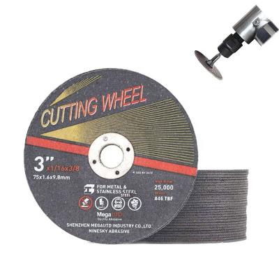 China Cut Off Wheel 3 Inch Outdoor Metal Grinder Die Cut Thin Cut Wheel for sale