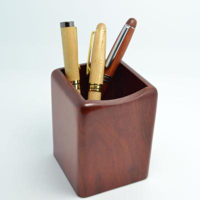 China Simple But Not Simple High End Rosewood Pen Holder Wooden Pen Container for sale