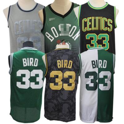 China Boston Breathable Classic Vintage Celtics 33 BIRD Mens Embroidery Basketball Tank Tops for sale