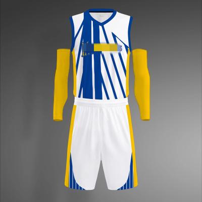 China Latest Design Sports Breathable Adult Uniform Suits Competition Tank Tops Customs Officers Training Clothes Loose Basketball Suit for sale