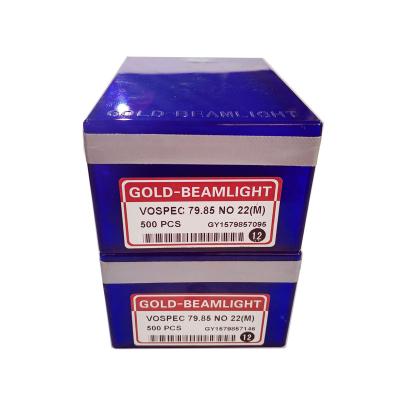 China Textile gold-beamlight flat knitting needle/transfer needle VOSASPEC 79.85 PITCH 22 for single system 12G machine for sale