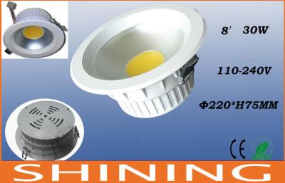 China 80 CRI 3000Lm 3000K Compact LED Downlight 30 Watt Commercial Lighting for sale