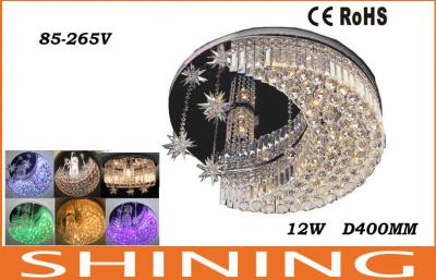 China D400mm 12W Energy Saving Pendant Crystal Light , 220V RGB LED Light for sale