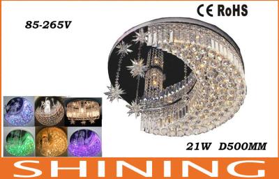 China Stainless Steel 21W 110V Pendant Crystal Light With Remote Control for sale