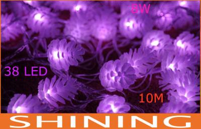 China Outdoor Purple 40pcs Bulbs Waterproof LED String Lights 50000h 220 Volt for sale