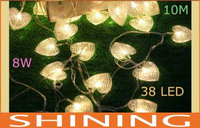 China Love Shape 220V / 110V Waterproof LED String Light 50000h Long life for sale