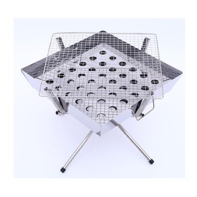 China Hot Sales High Quality Charcoal Grill BBQ Stainless Steel Camping BBQ Easily Cleaned Foldable Grill For Outdoor for sale