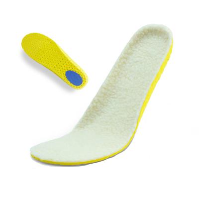 China Warm Sports Fleece + EVA Lightweight Keeping Insole Soft Shock Absorption aw Insole Fleece Insole for sale