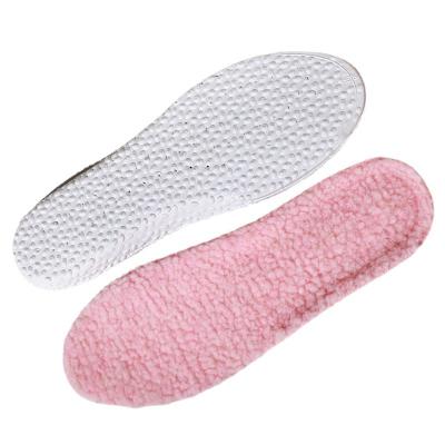 China Wholesale Soft Comfortable Warm Shoe Insoles Faux Wool Popcorn Insole for sale