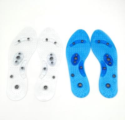 China Soft Breathable Magnetic PVC Health Care Foot Massage Insoles Foot Acupressure Insoles for sale