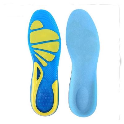 China Jel+velvet Silicone Sports Insoles Shock Absorption Thickened Basketball Football Training Running Insole for sale