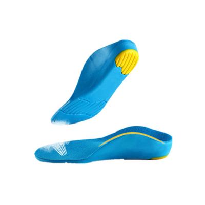 China Mesh +PU Best Selling Custom Blue Color Arch To Support Breathable Shoe Insoles For Kids for sale